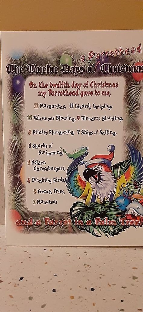 Jimmy Buffett Christmas, Jimmy Buffet Christmas, Jimmy Buffett Tattoo Ideas, Cali Christmas, Jimmy Buffett Quotes, Drinking Bird, Perfect Sayings, Tiki Bar Signs, Jimmy Buffet