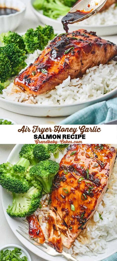 Bake Salmon In Air Fryer, Air Fryer Chili Crunch Honey Salmon Bites, Easy Air Fried Salmon, Air Fryer Salmon Cooking Time, Healthy Dinner Recipes Air Fryer Salmon, Salmon Glaze Air Fryer, Best Air Fried Salmon, Season Salmon Air Fryer, Air Fryer Salmon Meal Prep