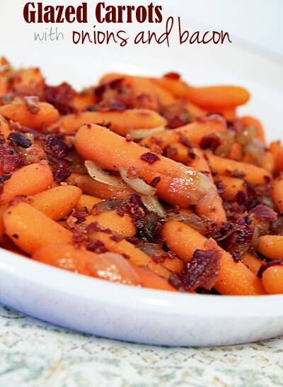 Glazed Carrots With Onions And Bacon | Serving Up Southern Sweet Zucchini Relish, Bacon Side Dishes, Carrot Recipes Side Dishes, Zucchini Relish, Sweet Relish, Candied Carrots, Chicken Salad With Apples, Roasted Vegetable Recipes, Fall Foods