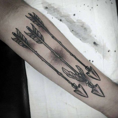 Arrows Drawing, Tattoo Arrows, Simple Arrow Tattoo, Mens Arrow Tattoo, Arrow Forearm Tattoo, Antler Tattoos, Tattoo Arrow, 9 Tattoo, Back Of Arm Tattoo