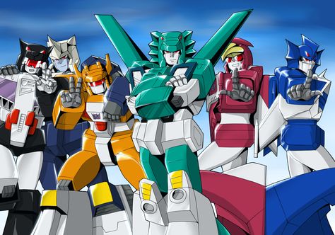 Breastforce Team: Jallguar, Drillhorn, Killbison, Leozack (Leader), Guyhawk and Hellbat (Transformers Victory) Transformers Victory Leozack, Transformers Metalhawks, Transformers Victory, Transformers Combiners, Funny Transformers, Transformers Wallpaper, Beast Machines, G1 Transformers, Ibizan Hound