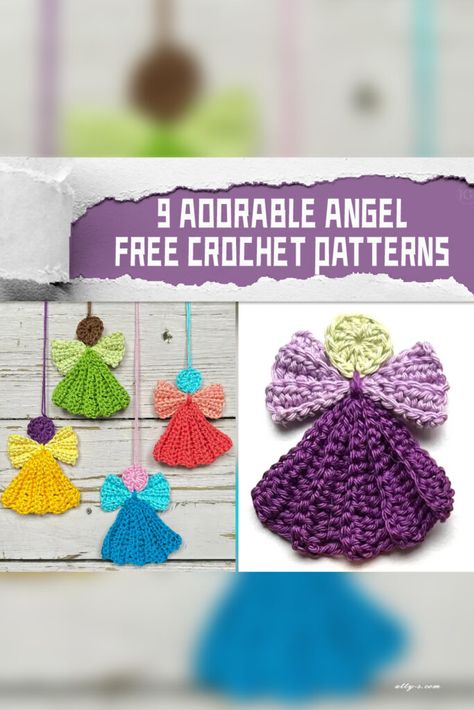 Free Crochet Angel Patterns In English, Crochet Angel Ornament Free Pattern, Crochet Angels Free Pattern, Angel Crochet Pattern Free, Crochet Angel Pattern, Crochet Ornament Patterns, Free Angel, Crochet Angels, Crochet Angel