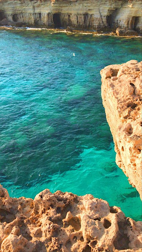 Sea Caves in Cyprus Paphos Cyprus, Turtle Beach, Paphos, Cyprus, Water, Quick Saves