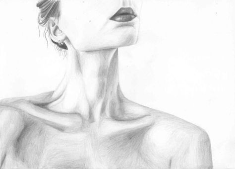 Collar bones with graded pencils. Bone Drawing, Drawing Realism, Realistic Pencil Drawings, Art Sketches Pencil, Art Drawings Sketches Pencil, Drawing Pencil, Arte Inspo, Amazing Drawings, Daily Drawing