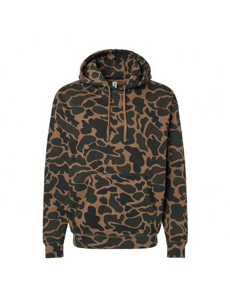 Marrón  Collar  Tela   Embellished No-Elástico Old Row, Split Stitch, Camouflage Hoodie, King Fashion, Blank Apparel, Camo Hoodie, Football Sweatshirt, Camo Colors, Alternative Outfits