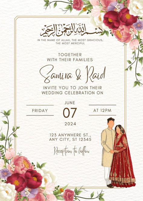 Wedding Card Frames Design, Shadi Invitation Card, Wedding Invitation Cards Ideas, Haldi Function Decoration, Engagement Planning, Certificate Layout, Wedding Illustration Card, Couple Illustration Wedding, Engagement Ring Platter