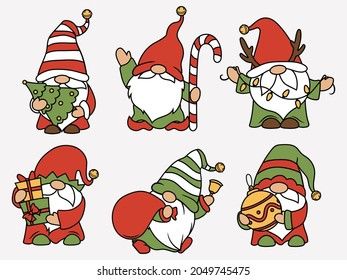 Holiday Gnome Drawing, Cute Christmas Gnome Drawing, Christmas Gnome Drawing, Gonk Illustration, Gnome Drawing Illustration, Cute Gnome Drawing, Christmas Elf Drawing, Christmas Drawings Art, New Years Drawing