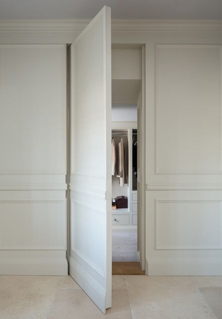 Bespoke secret door concealed within wall panelling - Traditional - Bathroom - Other - by Thomas May Bespoke | Houzz UK Secret Door Ideas, Hidden Doors In Walls, Hidden Closet, Invisible Doors, Wall Panelling, Hidden Rooms, Secret Door, Hidden Door, غرفة �ملابس