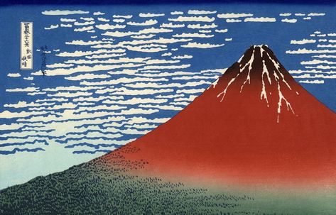 Because of its location on the Ring of Fire, Japan has more than 100 volcanoes—making it a top destination for those interested in these powerful symbols of danger and beauty. Famous Landscape Paintings, Clear Weather, Tokyo Museum, Wow Wallpaper, Monte Fuji, Landscape Art Prints, Mont Fuji, Small Cross Stitch, Japanese Wall Art