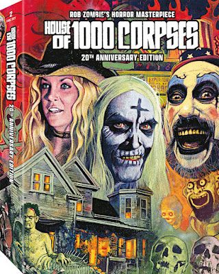 House Of 1000 Corpses 20th Anniversary Bluray House Of 1000 Corpses Art, House Of 1000 Corpses Poster, Bill Moseley, House Of 1000 Corpses, Sheri Moon Zombie, Rainn Wilson, Karen Black, Linda Blair, Rob Zombie