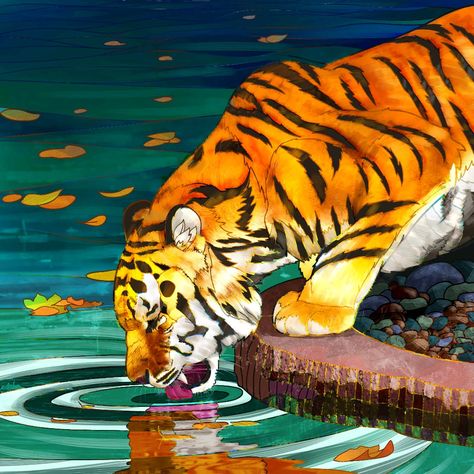 Tiger Drinking Water, Tiger In Water, Water Sketch, Number Painting, Number Game, Tiger Drawing, Water Illustration, Most Famous Paintings, Water Drawing