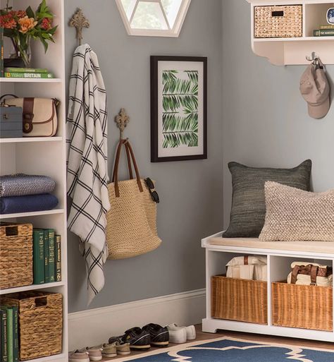 3 Ways to Fake a Mudroom | Wayfair.ca Wasted Space Ideas, Open Console, Slim Console Table, Mudroom Organization, Mudroom Laundry Room, Ceiling Storage, Mud Room Storage, Floor Remodel, Entryway Organization