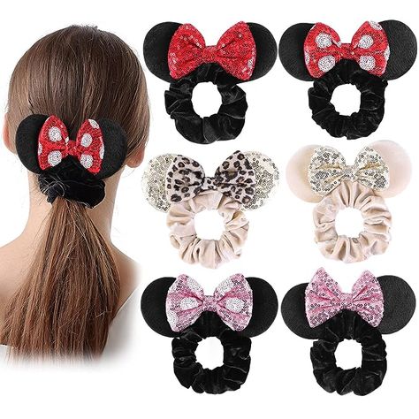 Mickey Mouse Ears Headband, Minnie Bow, Disney Mouse, Trip Essentials, Mouse Ears Headband, Mickey Mouse Ears, Velvet Hair, Ear Hair, Themed Events