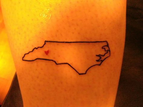 North Carolina Tattoo North Carolina Tattoo Ideas Men, North Carolina Tattoo Ideas, Carolina Tattoo, Chest Tattoo Wings, North Carolina Tattoo, Nc Tattoo, State Tattoos, Reference Ideas, Carolina Girl