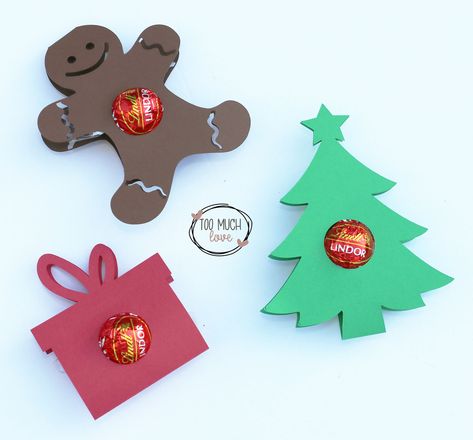 Cricut Candy Holder Christmas, Candy Holder Svg Free, Candy Holders Diy Ideas, Cricut Noel, 12 Days Of Christmas Crafts, Silhouette Cameo Christmas, Cute Little Gifts, Christmas Candy Crafts, Christmas Party Games For Kids