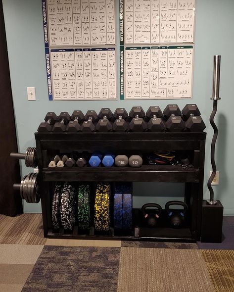 Diy Dumbbell, Wall Lamps Diy, Home Gym Storage, Home Gym Basement, Golf Room, Diy Rack, Home Gym Garage, Working Out At Home, Diy Storage Rack