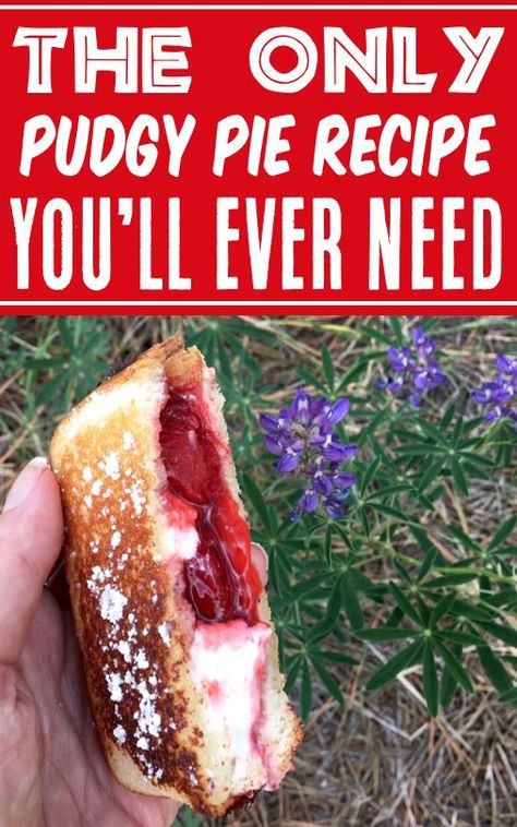 Camping Pie Iron Recipes Desserts, Puggy Pie Recipes, Pie Iron Desserts, Dessert Pudgy Pie Recipes, Camping Pie Iron Recipes, Camping Pie Iron, Single Desserts, Mountain Pie Recipes, Pudgy Pie Recipes