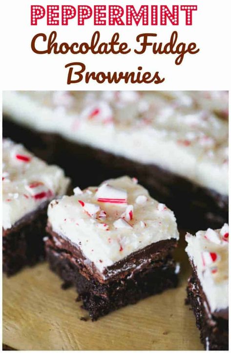 Christmas Brownie, Brownie Treats, Ultimate Brownies, Peppermint Recipes, Peppermint Chocolate, Peppermint Brownies, Chocolate Fudge Brownies, Roll Cookies, Fudgy Brownies