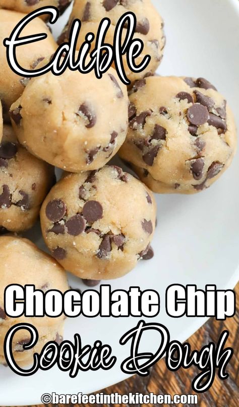 Chocolate Chip Cookie Dough Bites Keto Edible Cookie Dough, Edible Cookie Dough Bites, Cranberry Pistachio Cookies, Low Carb Cookie Dough, Edible Chocolate Chip Cookie Dough, Chocolate Chip Cookie Dough Bites, Monster Cookie Dough, Cookie Dough Ingredients, Cookie Dough Filling