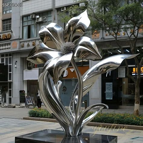 Modern Metal Orchid Sculpture Public Art Manufacturer - Garden Metal Sculpture - 3 Orchid Sculpture, Century Plant, Cocktail Ideas, Metal Sculptures, Giant Flowers, Tree Sculpture, Outdoor Sculpture, Art Sculptures, Metal Work