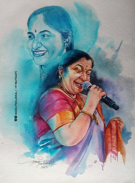 Ks Chithra, Water Colour Art, Boho Art Drawings, Colour Art, Baby Painting, Colour Painting, Aesthetic Poster, Happy Mama, Drawing Style