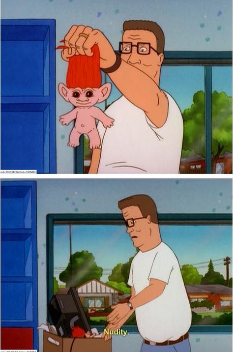 King of the Hill: Nudity Bobby Hill, King Of The Hill, Troll Dolls, The Simpsons, Cartoon Shows, Classic Tv, South Park, Meme Pictures, Television Show