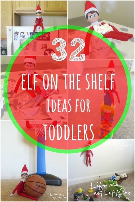 32 of the best and easiest Elf on the Shelf ideas for toddlers! Fast, simple, and fun for your little kids! Diy Felt Christmas Tree, Awesome Elf On The Shelf Ideas, Xmas Elf, Elf Antics, Elf Fun, Felt Christmas Tree, Elf On The Shelf Ideas, Toddler Christmas, Shelf Ideas