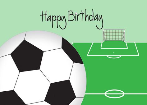 Birthday with Soccer Ball, on Green Soccer Field with Goal card American Greetings Cards, Holiday Flyer Design, Soccer Theme, Grandson Birthday, Soccer Birthday, Say Congratulations, Birthday Card Craft, Congratulations To You, Happy Wishes