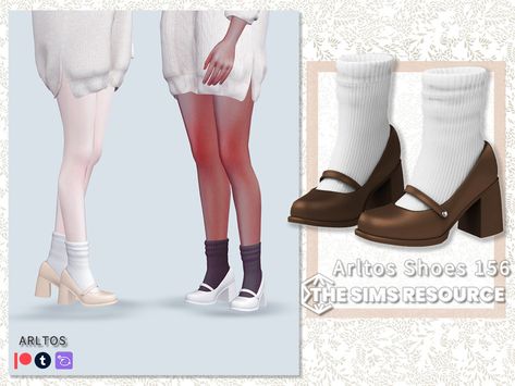 Sims 4 Mary Janes, Mary Janes With Socks, Cc Clothes, Vintage Socks, Sims 4 Teen, Dress Cake, Sims Community, Glitter Shoes, Sims 4 Cc Finds