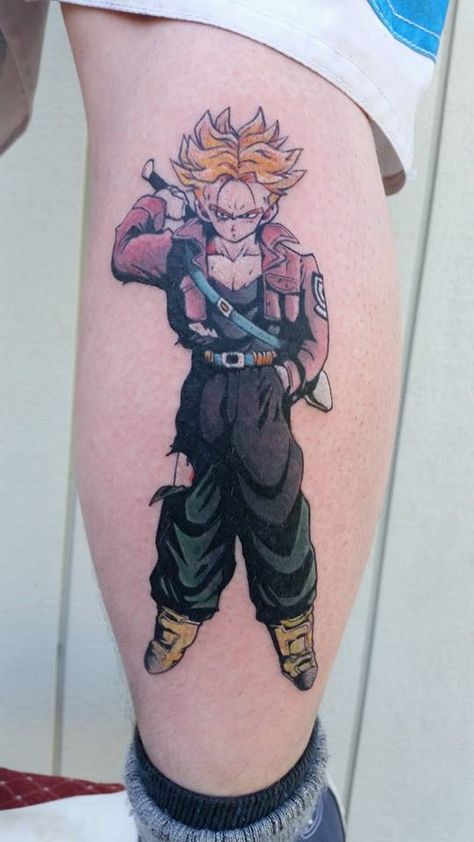 Trunks Tattoo #trunkstattoo#trunks #dragonballtattoos Trunks Tattoo, Dbz Trunks, Z Tattoo, Ghibli Tattoo, Dragon Ball Tattoo, Tattoo Board, Dragon Balls, S Tattoo, Future Tattoos