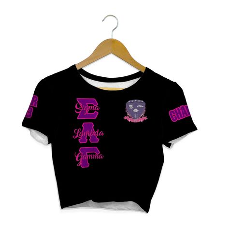 Sorority Shirt - Personalized Sigma Lambda Gamma Croptop T Shirt Original Dark Style Sigma Lambda Gamma, Sorority Shirt, Style Crop Top, Dark Style, Sorority Shirts, Single Piece, Sorority, Raglan Sleeve, Casual Style