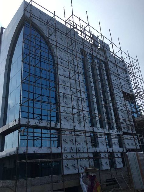 Aluminium Glass Structural glazing sub contractors toronto ontario ottawa canada Acp Cladding, Commercial Exterior, Aluminium Glass Door, Glass Office Partitions, Exterior Wall Cladding, Glass Building, Greenhouse Effect, Front Elevation Designs, Glass Office