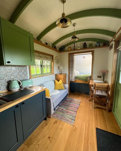 Shepards Huts Interior, Frame Playhouse, A Frame Playhouse, Micro Cabin, Shepherds Huts, Shepherd Hut, Train Carriage, Shepherd Huts, Shed Interior