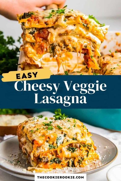 Homemade Veggie Lasagna, Vege Lasagna Recipe, Meatless Lasagna Recipe, Lasagna Recipe Vegetarian, Veg Lasagna Recipe, Meatless Dinner Ideas, Best Vegetarian Lasagna, Food Lasagna, Vegetable Lasagna Recipe