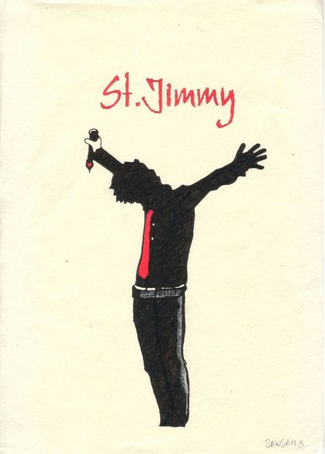 AHHHH ITS SAINT BILLIE!!!!! Green Day Wallpaper Iphone, Green Day Aesthetic, Saint Jimmy, Green Day Wallpaper, Green Day Tattoo, Woodstock 1994, St Jimmy, Band Illustration, Billy Joe Armstrong