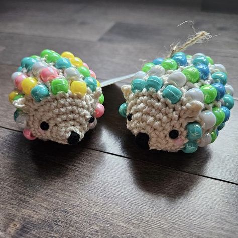 Adults Only: Crocheting and Knitting. | Jumping on the hedgehog fidget train | Facebook Fidget Hedgehog Crochet Pattern, Crochet Hedgehog With Beads, Crochet Fidget Hedgehog, Crochet Fidget Toys Free Pattern, Fidget Crochet, Crochet Train, Crochet Fidget, Crochet Hedgehog, Crocheted Animals