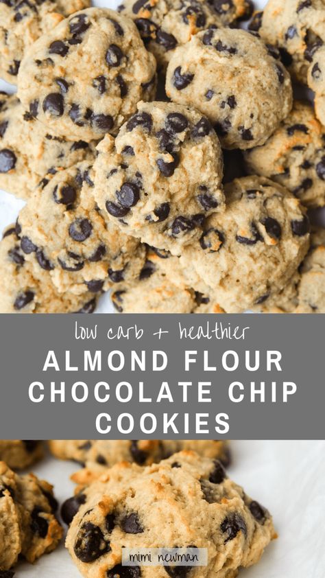 Keto Chocolate Chip Cookie Recipe, Almond Flour Chocolate Chip, Cookies Easy Recipe, Almond Flour Chocolate Chip Cookies, Keto Chocolate Chip Cookies, No Flour Cookies, Keto Chocolate Chips, Chocolate Crunch, Almond Flour Recipes