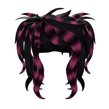 Black Pink Emo With Raccoon Long Pigtails Hair Raccoon Tail Hair, Pink Emo, Pigtail Hairstyles, Purple Hair, Black Hair, Black Pink, Hair Accessories, Hair Cuts, Long Hair Styles