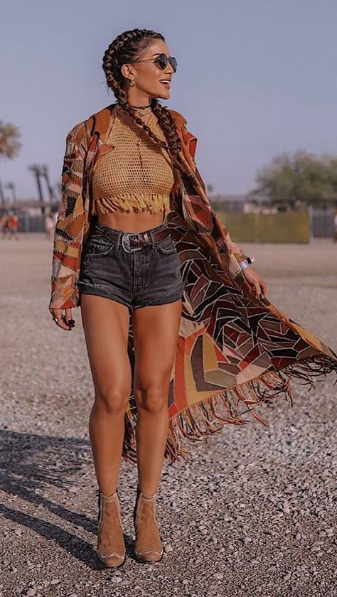 Gorgeous Mode Coachella, Look Da Festival, Look Hippie Chic, Boho Festival Outfit, Look Boho Chic, Festival Chic, Ethno Style, Look Festival, Looks Country