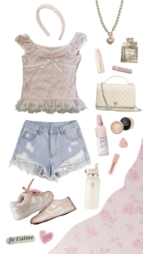 #outfitinspo #fashion #pink #coquette #summer Coquette School Outfits Summer, Coquette Style Summer, Couqutte Outfit Ideas Summer, Really Cute Clothes, Coquette Outfit Ideas Summer, Coquette Outfit Inspo Pink, Coquette Summer Fits, Pink Coquette Clothes, Summer Coquette Outfits