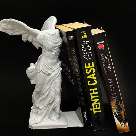 Victory Statue Bookend / 3D Printed - Etsy Australia Victory Statue, Man's Search For Meaning, Wand Holder, Foil Tape, Print Display, Black Sharpie, Book Holders, Friendly Plastic, Print Book