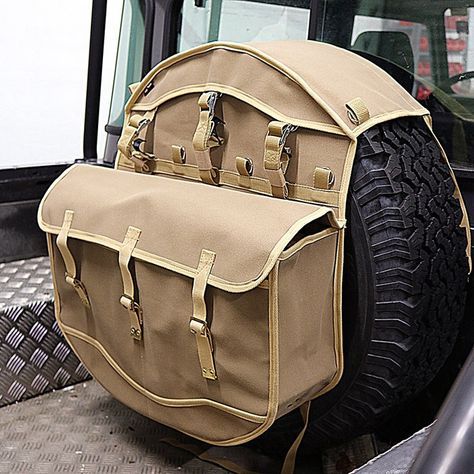 CANVAS WHEEL COVER STORAGE BAG -SAND Accessoires 4x4, Jimny Suzuki, Land Rover Series 3, Pajero Sport, Overland Vehicles, Jeep Cj, Jeep Accessories, Land Rover Series, Suzuki Jimny