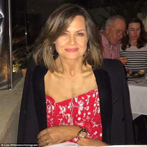 Flawless: On Friday night, 57-year-old Lisa Wilkinson flaunted her age-defying complexion ... 55 Year Old Women Hair, 57 Year Old Women, Age Defying, 10th Anniversary, Today Show, Fashion Over 40, Hair Dos, Friday Night, Stylish Outfits