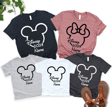 Minnie Shirts, Disney Matching Shirts, Family Shirts Disney, Family Disney Shirts Matching, Mila Rose, Disneyland Shirt, Disney Family Shirts, Disney 2024, Disney Vacation Shirts