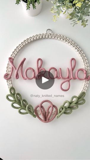 3.1K views · 257 reactions | 🌸Learn how to make your own custom hoop! My Basic Knitted Wire Art Course includes 3 tutorial videos that teach you the steps to learn tricotin. You’ll also receive a complete materials list pdf and my best-selling Letter Templates. Link in bio ❤️ Let me know if you got any questions in the comments below.
.
.
.
.

.
.
.
.
Knitted wire art, wire bending, knitting, iCord, iCord machine, templets, tricotin, best selling, Etsy, French knitting, rope name, hand made, handcrafted, diy, crafts, kids room, nursery, playroom, gift idea, decor, art, flowers, butterflies, baby shower, new baby, baby shower gift, signname.
.
.
.
.
.
.
#KnittedWireArt #WireBending #Knitting #iCord #iCordMachine #Templates #Tricotin #BestSelling #Etsy #FrenchKnitting #RopeName #Handmade #H Knitted Wire Art, Diy Crafts Kids, Wire Bending, Wire Name, Knitted Wire, French Knitting, Art Wire, I Cord, Nursery Playroom