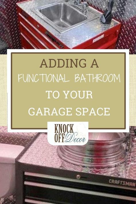 Garage Bathroom Ideas Layout, Garage Bathrooms, Garage Bathroom Decor, Garage Shop Bathroom Ideas, Add Bathroom To Garage, Small Garage Bathroom Ideas, Garage Bathroom Man Caves, Shop Bathroom Ideas Garages Man Cave, 8x10 Bathroom Layout