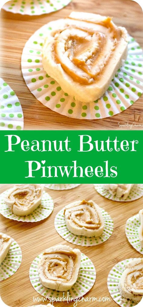 Peanut Butter Pinwheels. A super easy recipe that is delicious. #easycandy #peanutbuttercandy #halloween #fallsweets #peanutbutterpinwheels #bestrecipesonpintrest Peanut Butter Pinwheel Candy, Peanut Butter Pinwheels, Pinwheel Candy, Sugar Dough, Peanut Butter Candy, Peanut Butter Roll, Pinwheel Recipes, Peanut Butter Lovers, Easy Peanut Butter