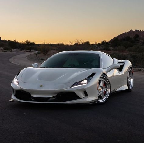 Ferrari 488 Pista, Messi Videos, White Ferrari, Ferrari 488, Super Luxury Cars, Porsche Cars, Dream Garage, Vroom Vroom, Hot Cars