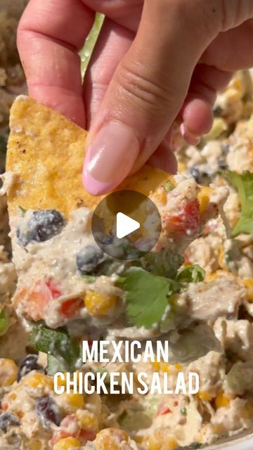 1.2M views · 60K likes | Dayami Emory on Instagram: "HIGH PROTEIN MEXICAN CHICKEN SALAD: 🇲🇽   I have been on a chicken salad kick and naturally had to make this Mexican Chicken Salad. It is so flavorful and absolutely delicious! It is packed with veggies, healthy fats and can be easily meal prepped in the beginning of the week for easy meals throughout the week. Hope you love this one!  Tag me if you make this Mexican Chicken Salad and follow @dayamifrommiami for more easy, real ingredient recipes.  Ingredients: 1 Organic Rotiesserie chicken 1 cup of Queso Fresco ( I used block) 1/2 cup Black Beans ( I used @edenfoods organic) 1/2 cup Chopped red peppers  1/2 cup of organic Corn ( I used @itsgreenvalley ) 1/2 cup chopped Cilantro 1 Hass Avocado ( Diced)  Chili Lime Greek yogurt sauce: 1 High Protein Mexican Chicken Salad, Mexican Chicken Salad Recipe, Mexican Chicken Salad, Mexican Chicken Salads, Greek Yogurt Sauce, Mexican Salad, Chicken Salad Ingredients, Salad Toppings, Healthy Meals To Cook