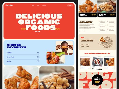 Food Landing Page by Izmahsa for Bolddreams on Dribbble Poster Food Design, Food Website Design Inspiration, Food Blog Website, Food Landing Page, Cooking Website, Website Landing Page Design, Food Website Design, Restaurant Website Design, Food Web Design